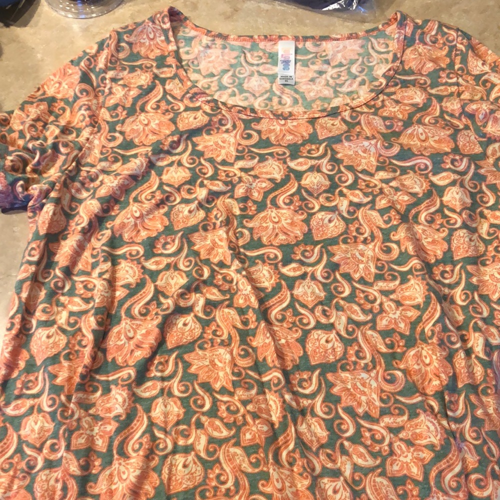 Orange and gray lularoe